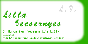 lilla vecsernyes business card